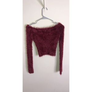 Burgundy crop top